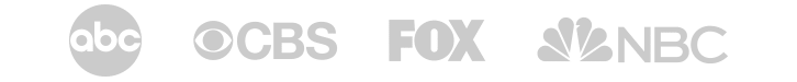As seen on ABC, CBS, FOX, and NBC